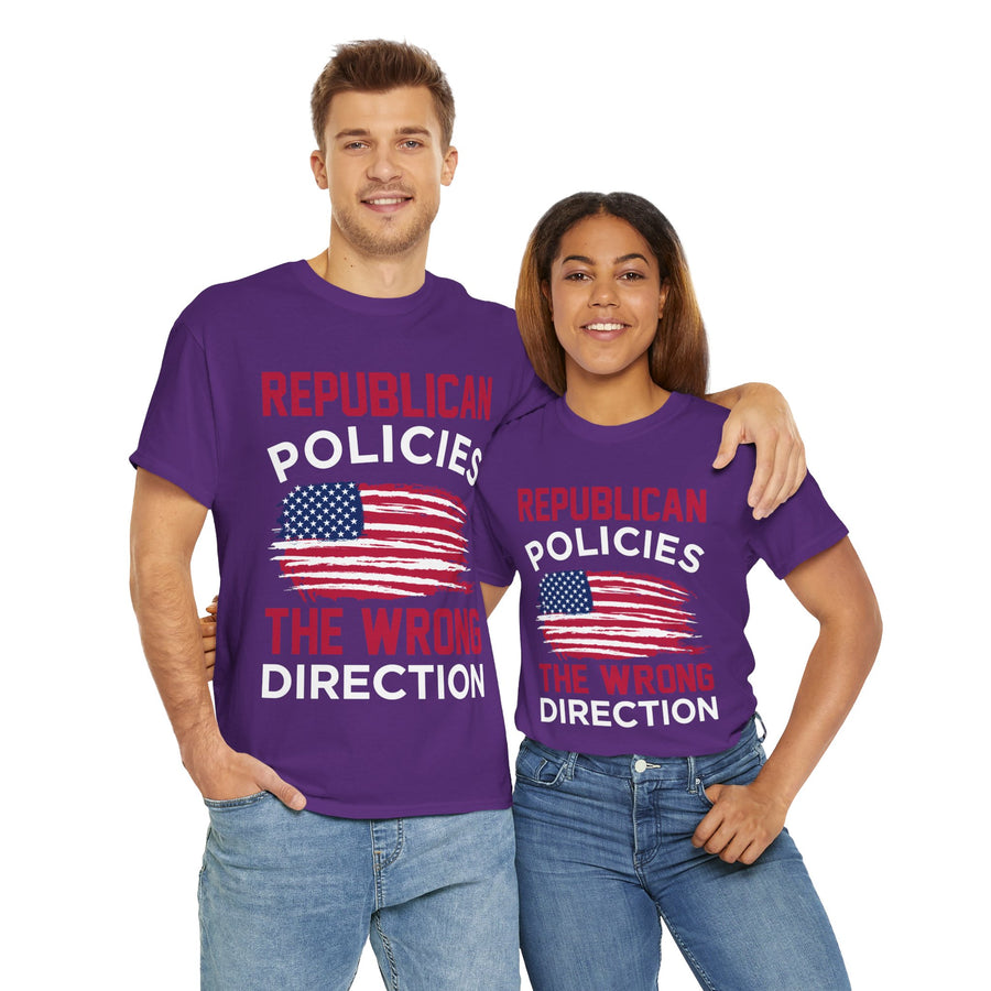 Republican Policies The Wrong Direction Unisex Heavy Cotton Tee