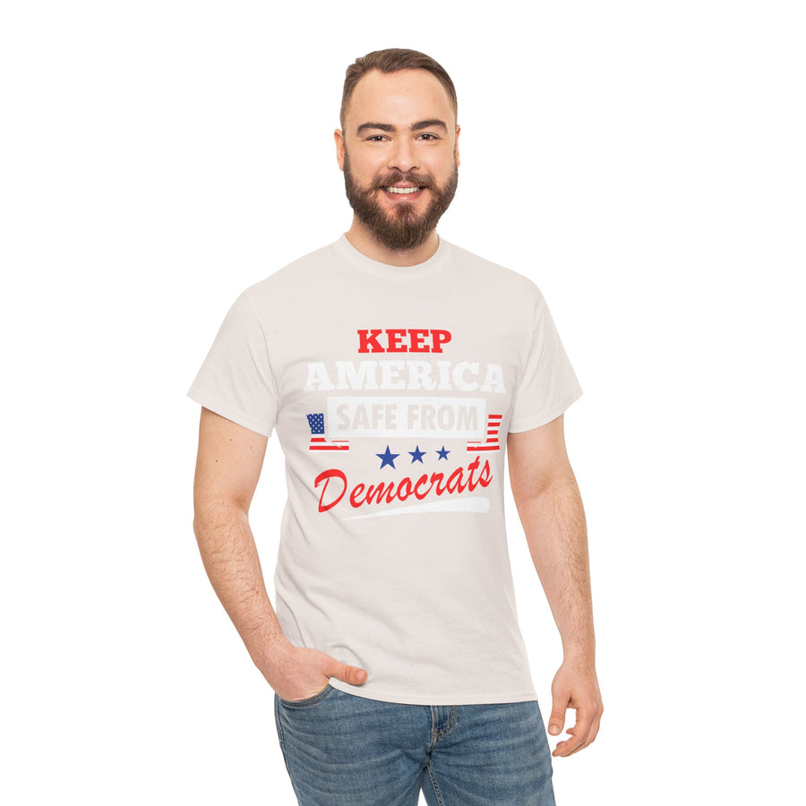 Keep America Safe From Democrats Unisex Heavy Cotton Tee