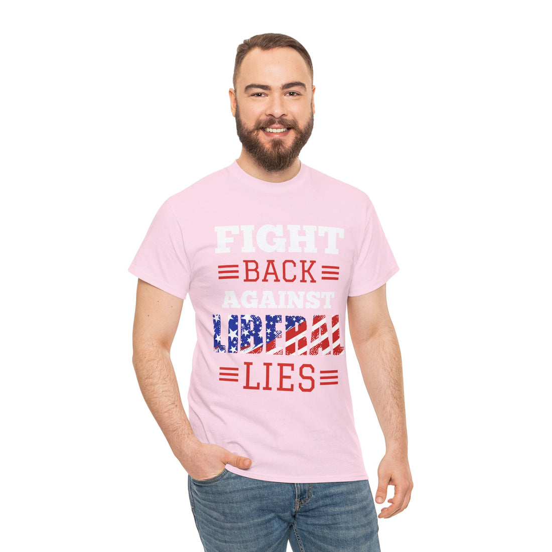 Fight Back Against Liberal Lies Unisex Heavy Cotton Tee