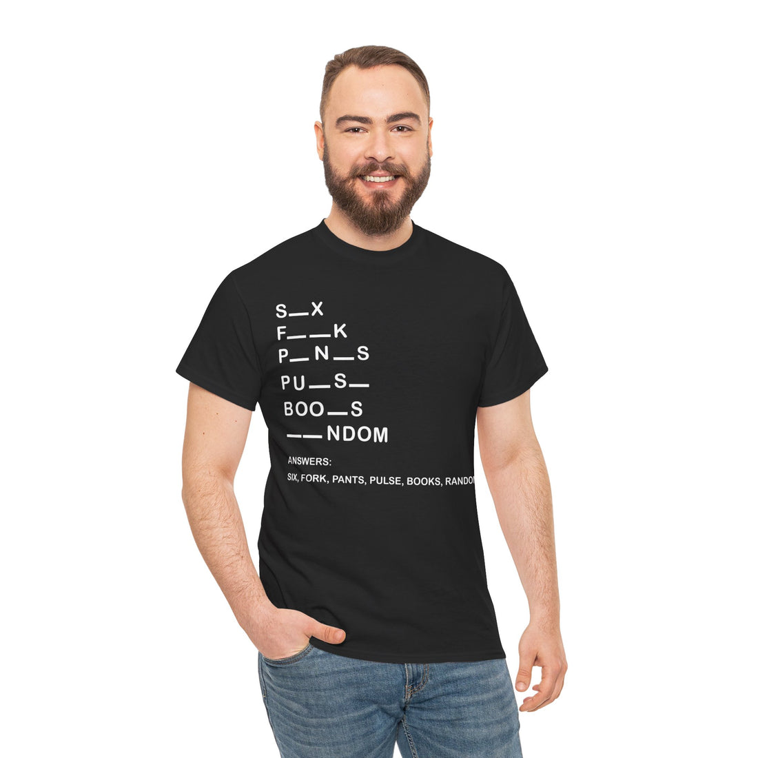 Six, Fork, Pants, Pulse, Book, Random, Unisex Heavy Cotton Tee