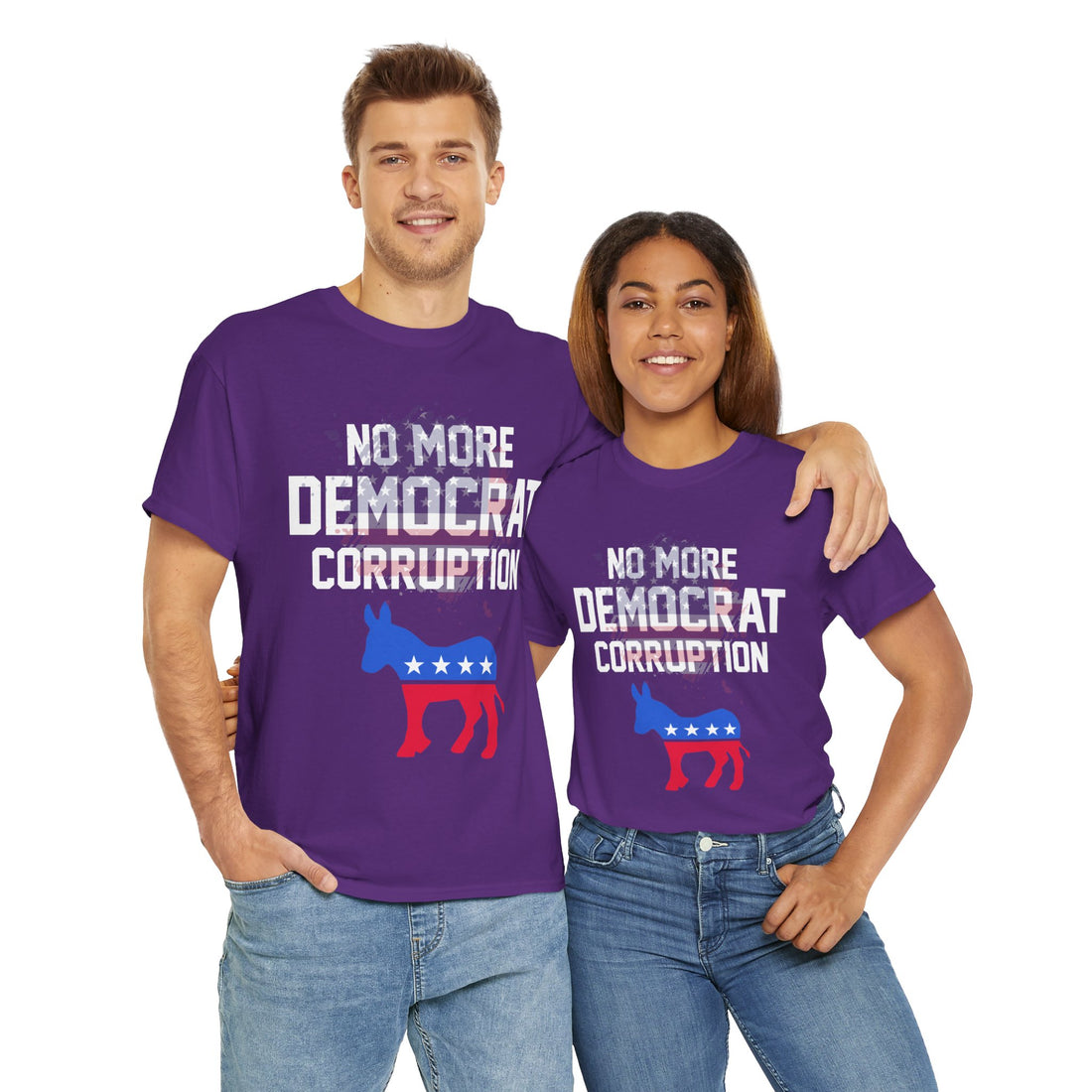 No More Democrat Corruption Unisex Heavy Cotton Tee