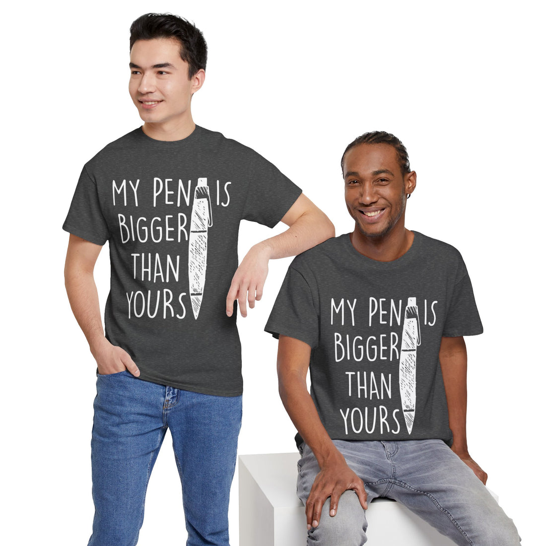 My Pen Is Bigger Than Yours Unisex Heavy Cotton Tee