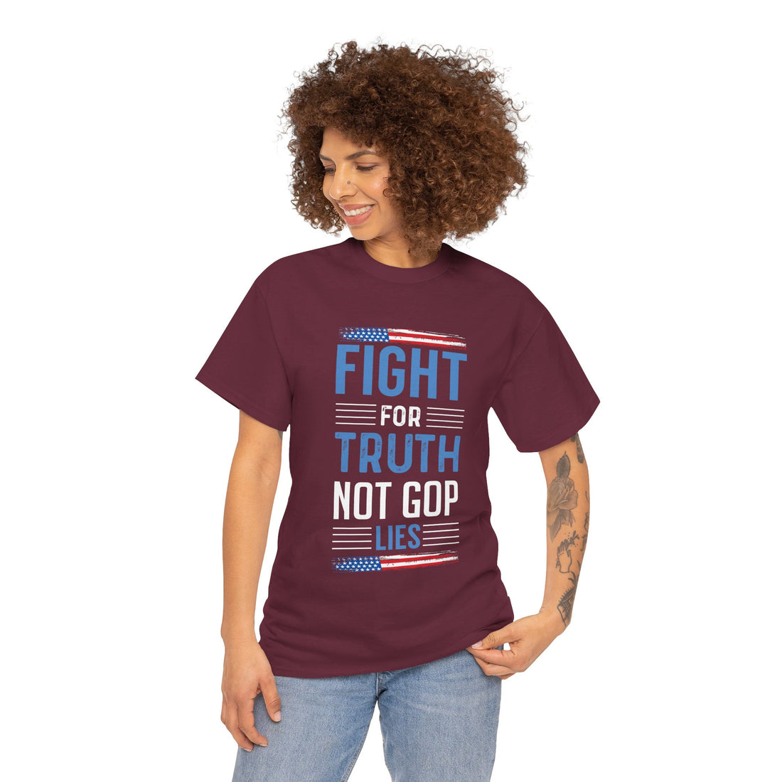 Fight For Truth Not GOP Lies Unisex Heavy Cotton Tee