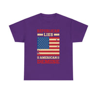 Republican Lies American Demise Unisex Heavy Cotton Tee