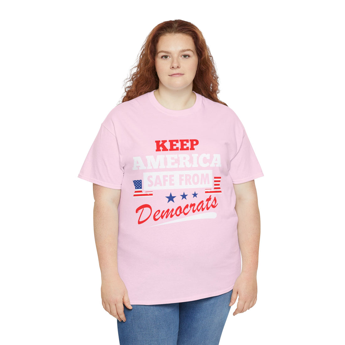 Keep America Safe From Democrats Unisex Heavy Cotton Tee