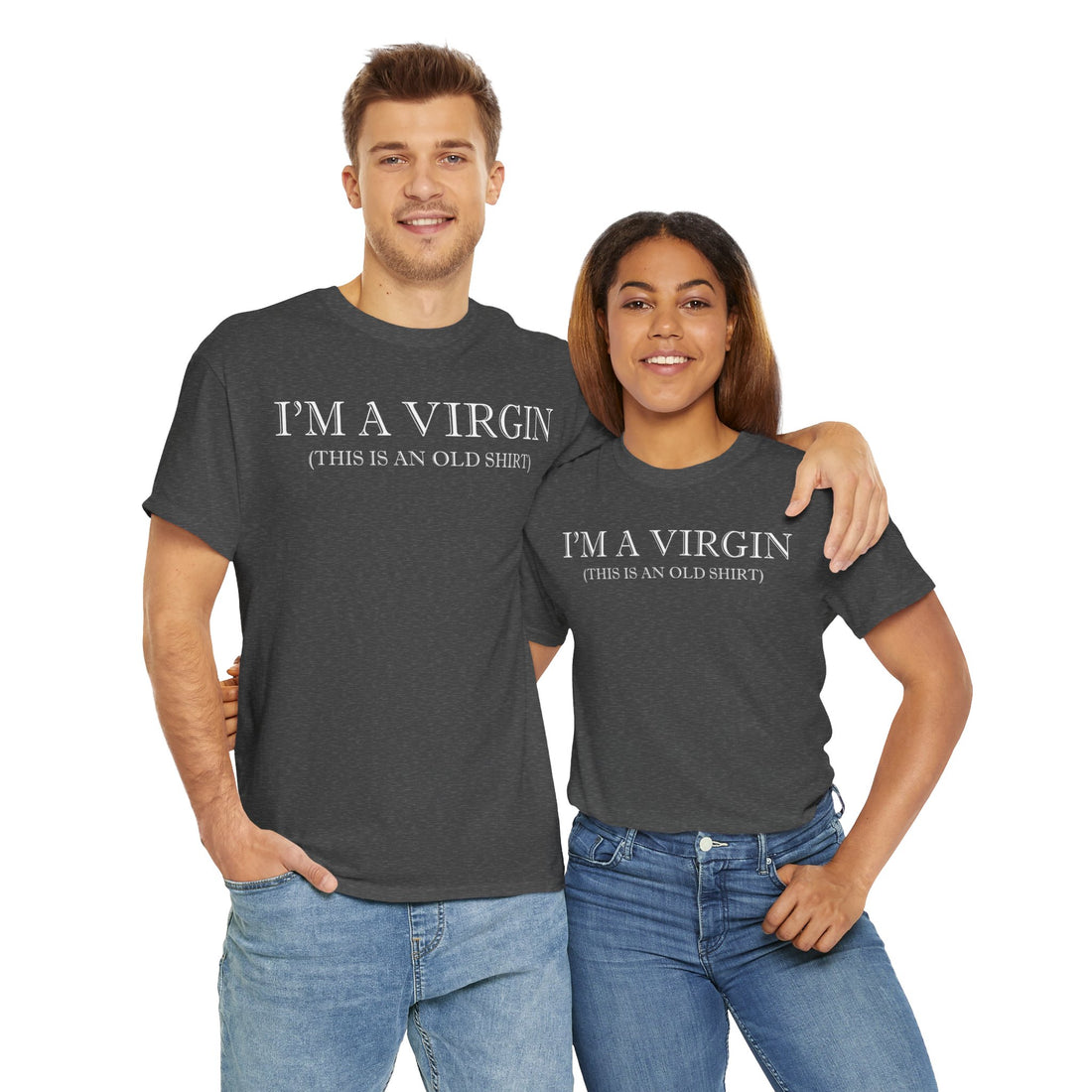 I'M Virgin This Is An Old Shirts Unisex Heavy Cotton Tee