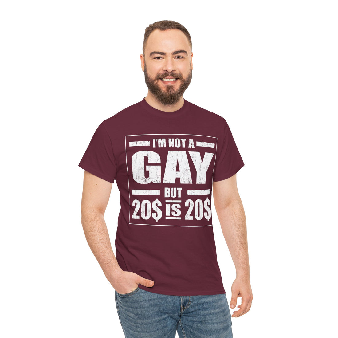 I'M Not Gay But Is 20 20 Unisex Heavy Cotton Tee