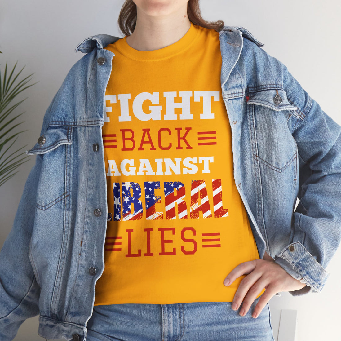 Fight Back Against Liberal Lies Unisex Heavy Cotton Tee