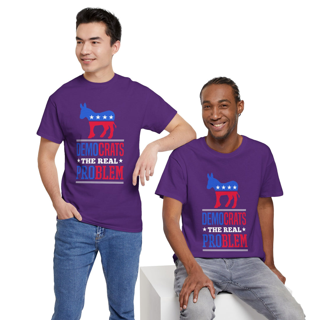 Democrats The Real Problem Unisex Heavy Cotton Tee