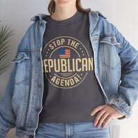 Stop The Republican Agenda! Unisex Heavy Cotton Tee