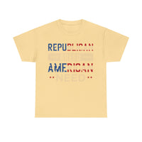 Republican Greed American Need Unisex Heavy Cotton Tee