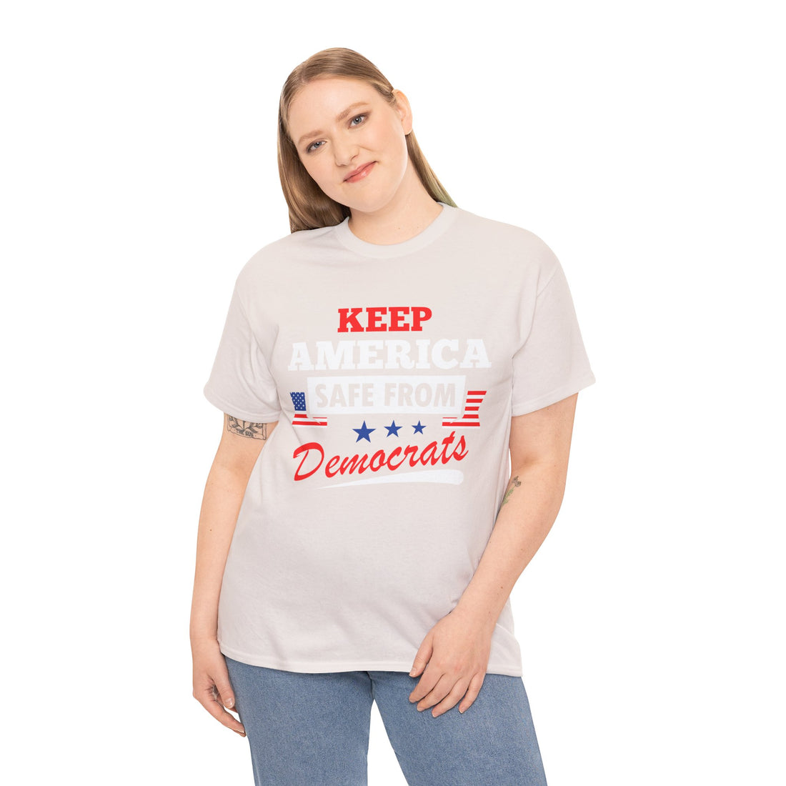 Keep America Safe From Democrats Unisex Heavy Cotton Tee