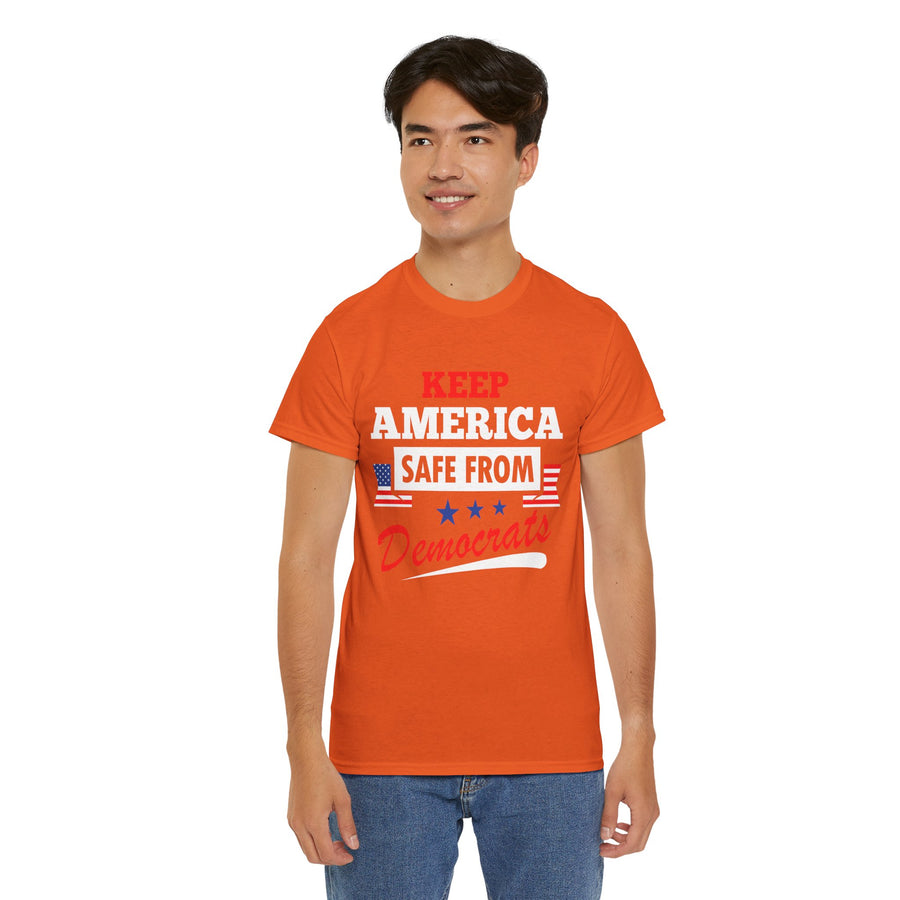 Keep America Safe From Democrats Unisex Heavy Cotton Tee