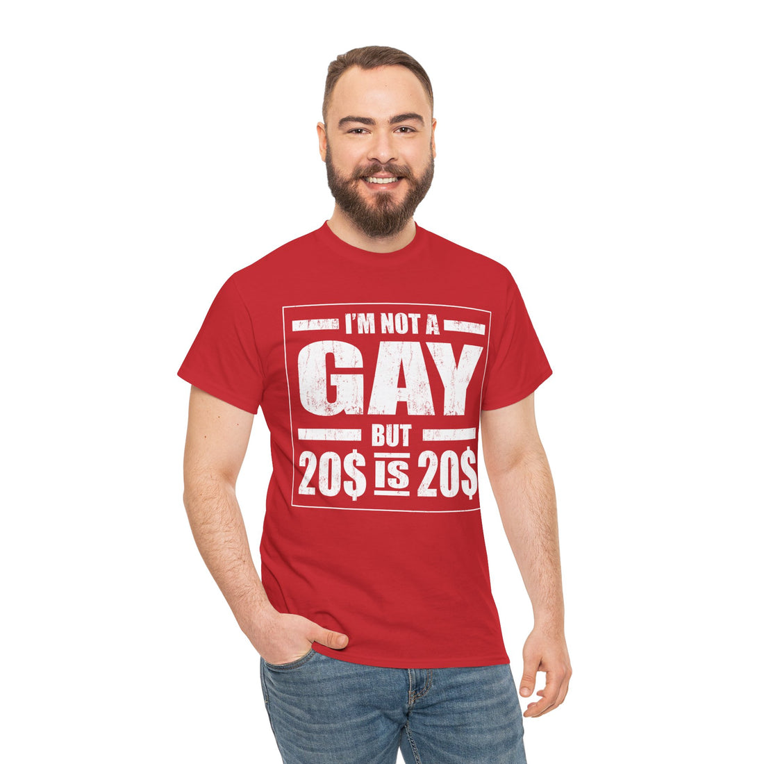 I'M Not Gay But Is 20 20 Unisex Heavy Cotton Tee