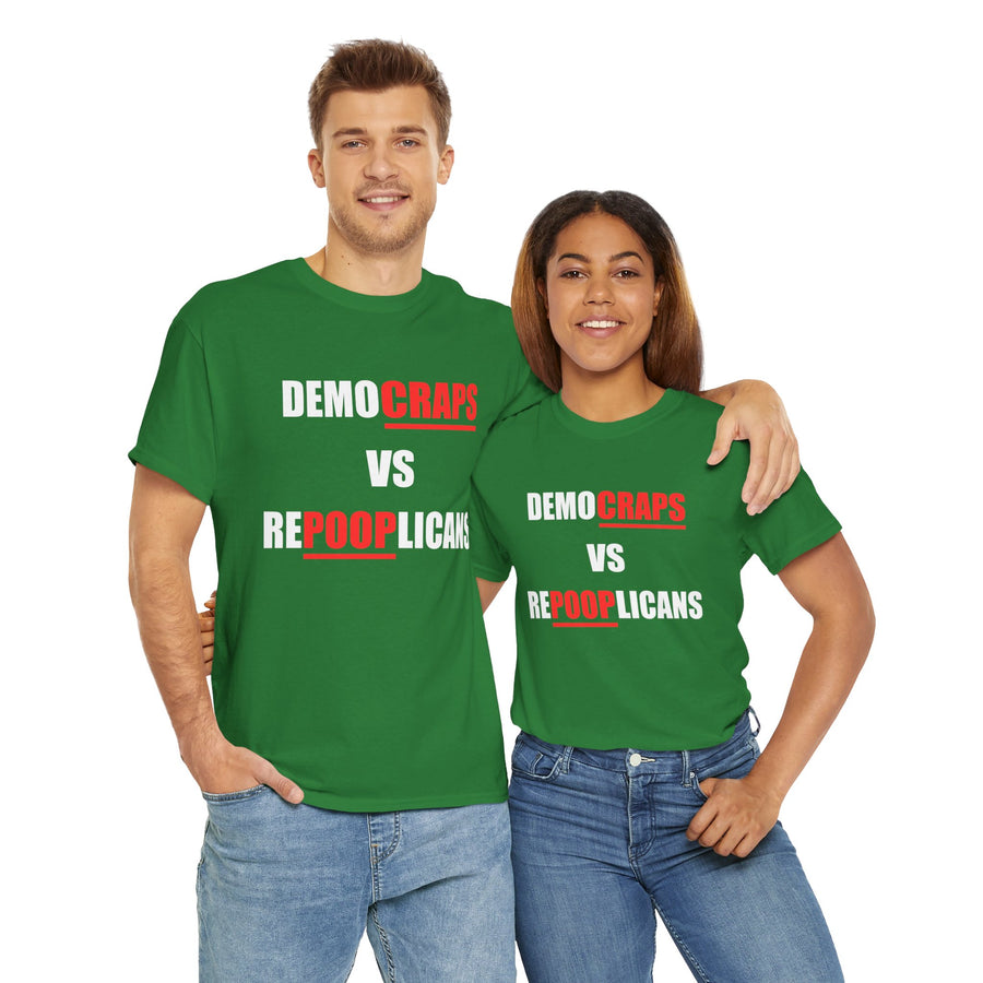 Democraps VS Repooplican Unisex Heavy Cotton Tee