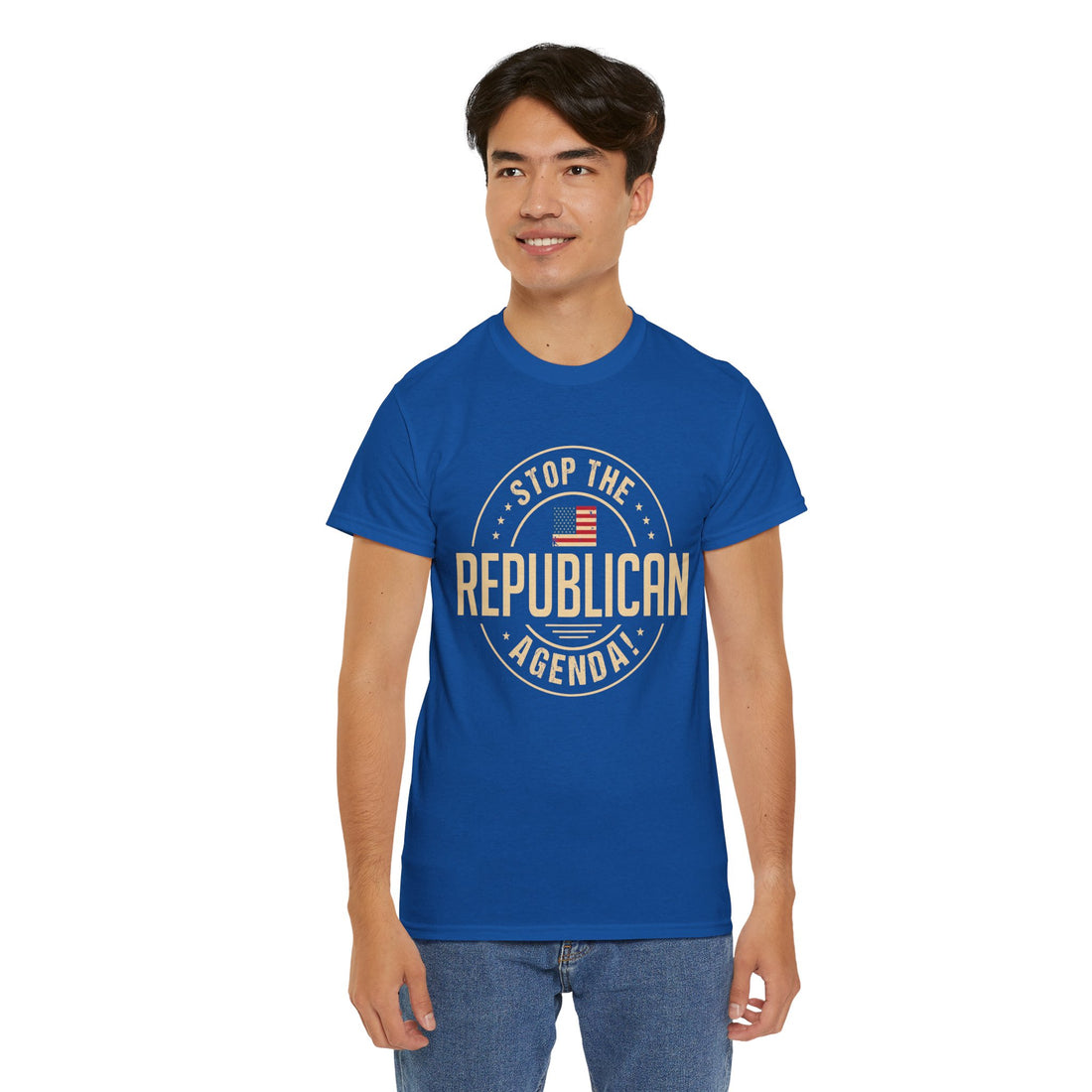 Stop The Republican Agenda! Unisex Heavy Cotton Tee