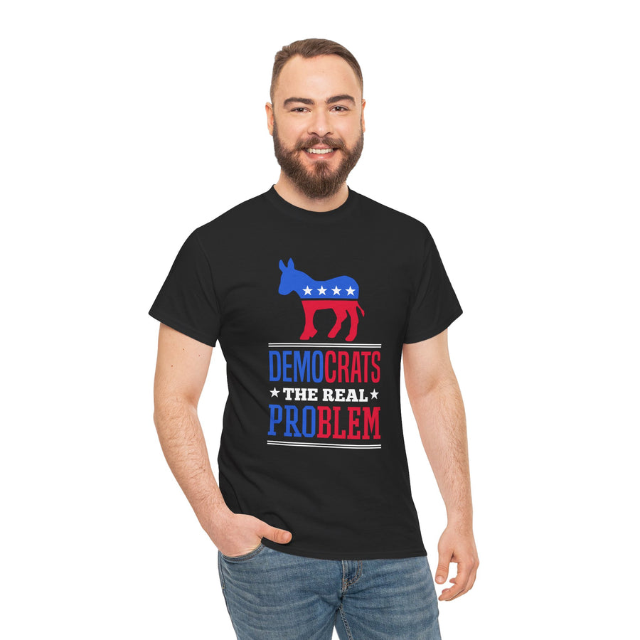 Democrats The Real Problem Unisex Heavy Cotton Tee