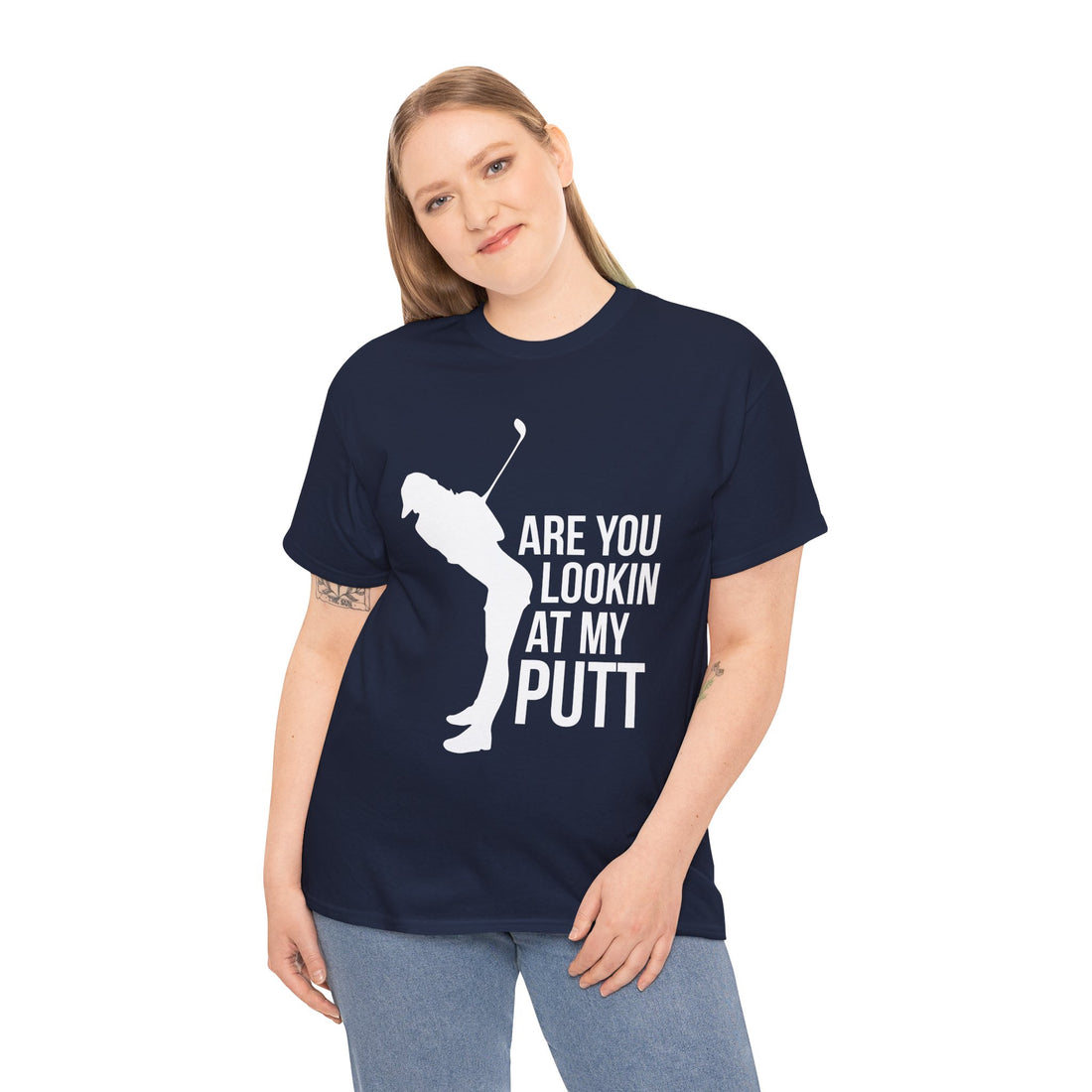 Are You Lookin At My Putt Unisex Heavy Cotton Tee