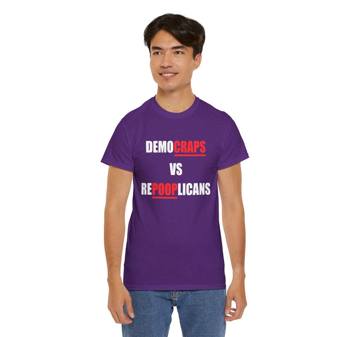 Democraps VS Repooplican Unisex Heavy Cotton Tee