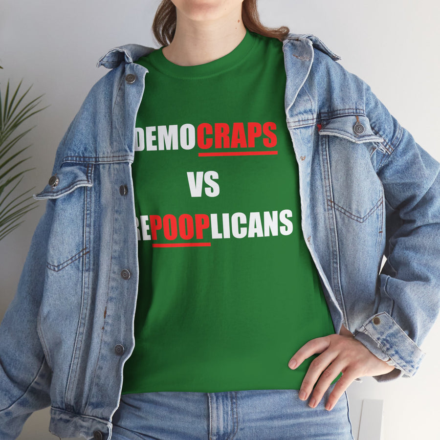 Democraps VS Repooplican Unisex Heavy Cotton Tee