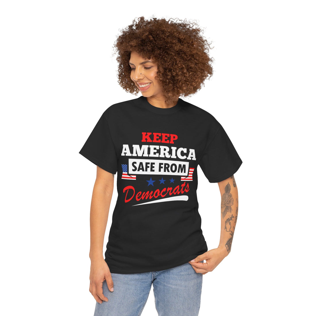 Keep America Safe From Democrats Unisex Heavy Cotton Tee