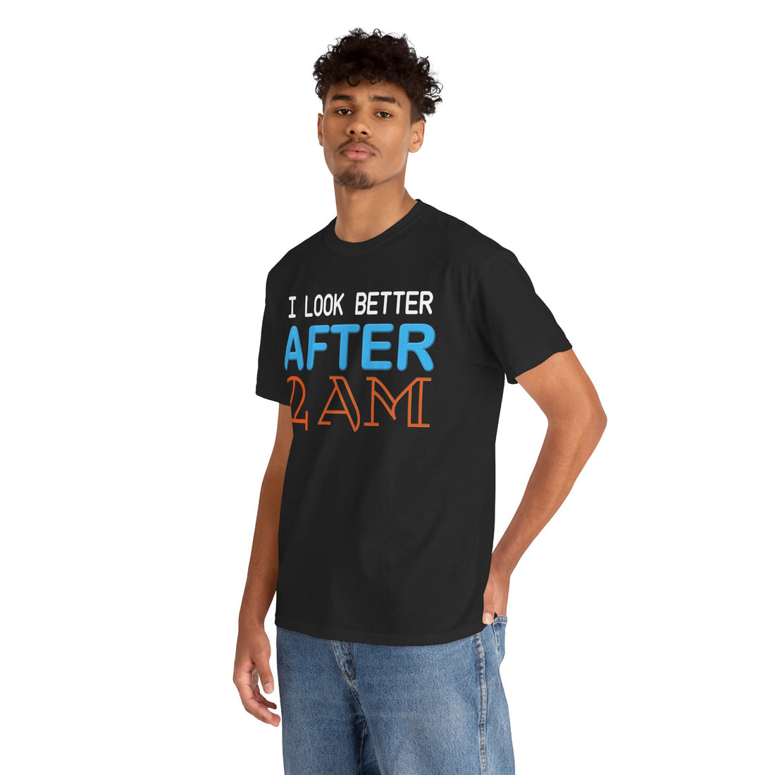 I Look Better After 2 AM Unisex Heavy Cotton Tee