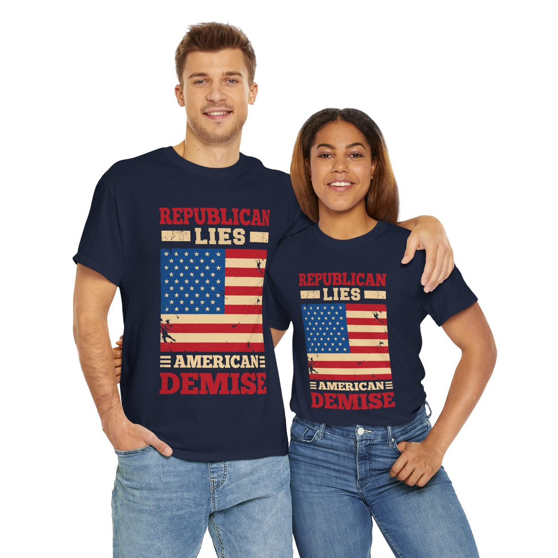 Republican Lies American Demise Unisex Heavy Cotton Tee