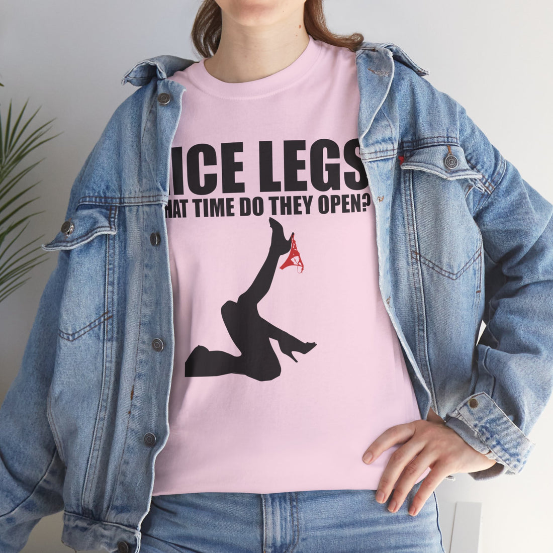 Nice Legs What Time Do They Open? Unisex Heavy Cotton Tee