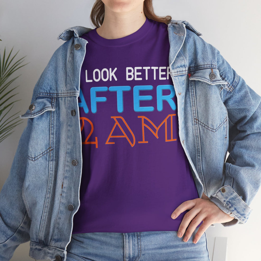 I Look Better After 2 AM Unisex Heavy Cotton Tee