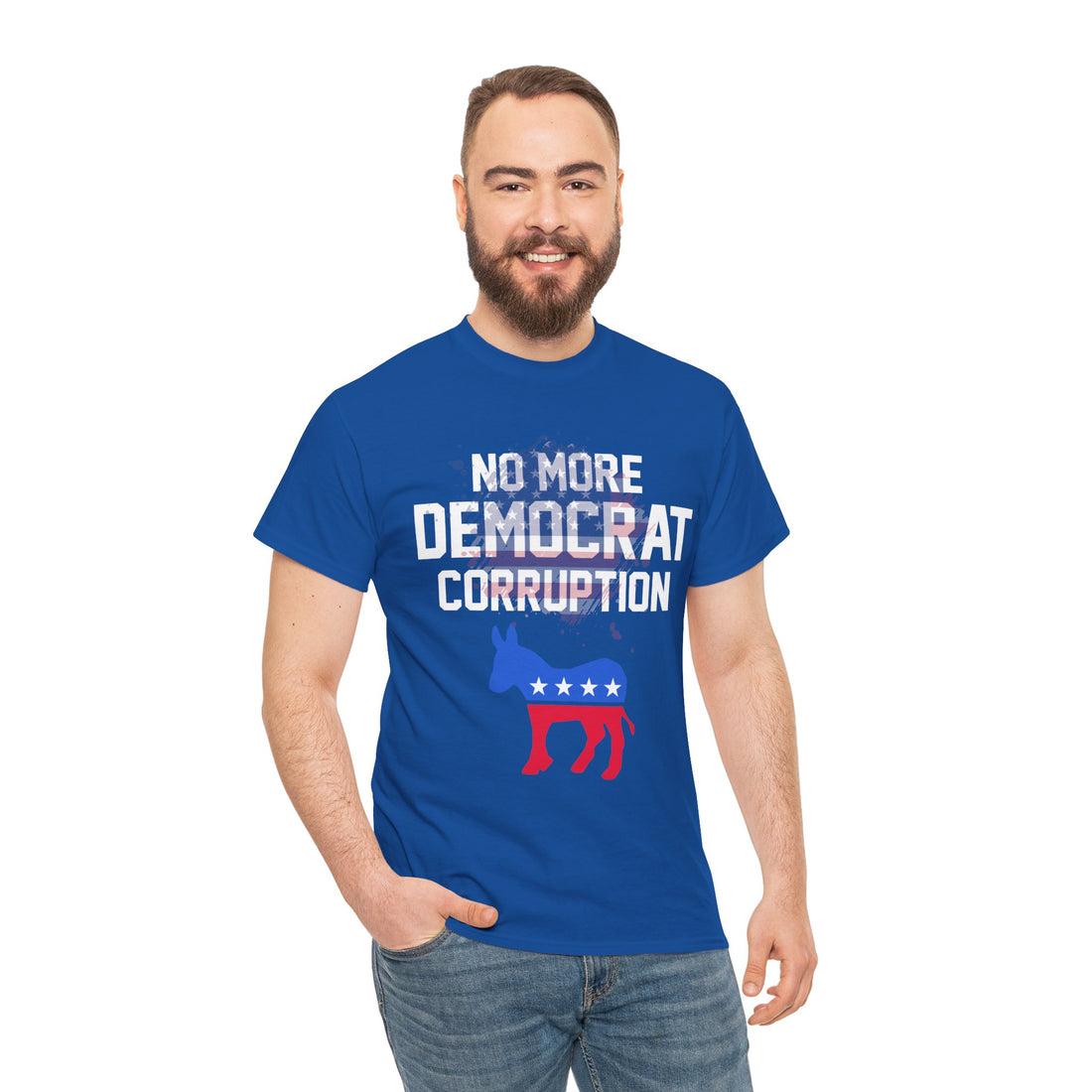 No More Democrat Corruption Unisex Heavy Cotton Tee