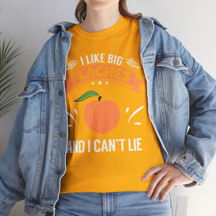 I Like Big Peaches I Can't Lie Unisex Heavy Cotton Tee