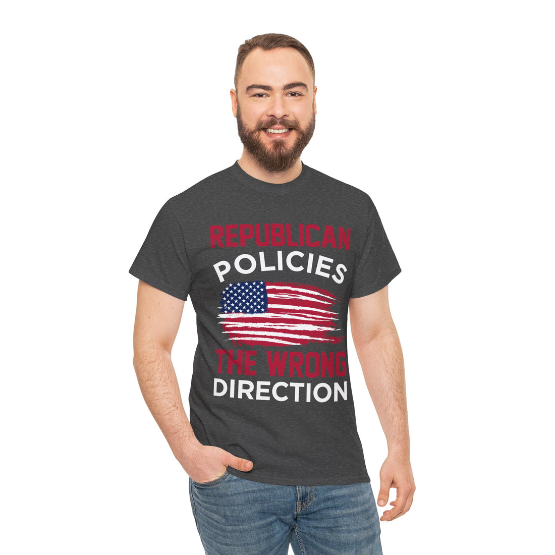 Republican Policies The Wrong Direction Unisex Heavy Cotton Tee