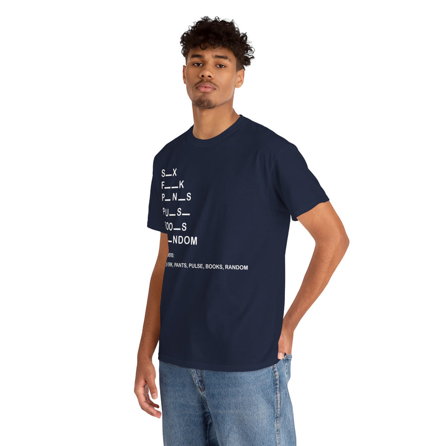 Six, Fork, Pants, Pulse, Book, Random, Unisex Heavy Cotton Tee