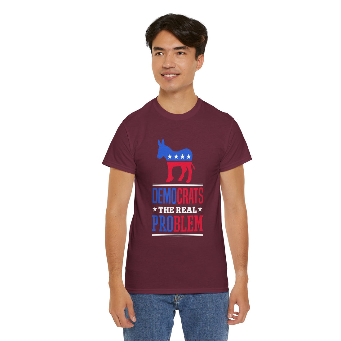 Democrats The Real Problem Unisex Heavy Cotton Tee