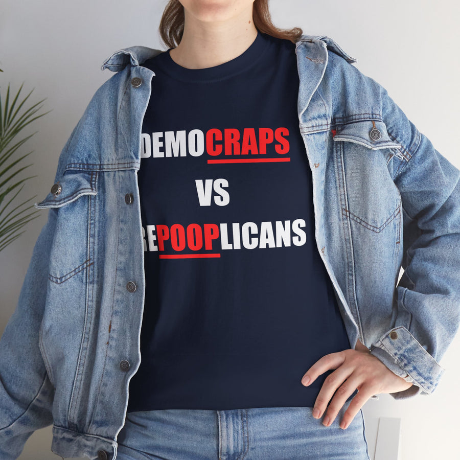 Democraps VS Repooplican Unisex Heavy Cotton Tee