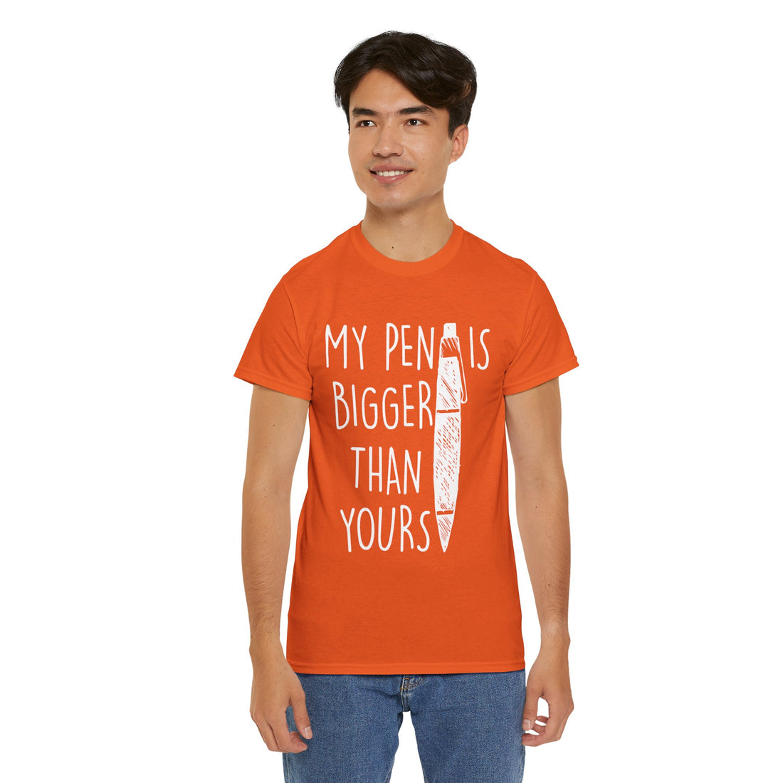 My Pen Is Bigger Than Yours Unisex Heavy Cotton Tee