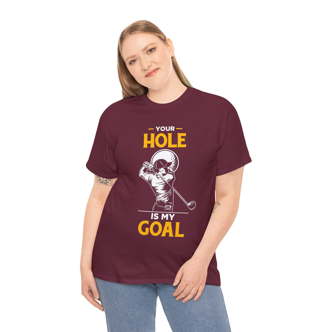 Your Hole Is My Goal Unisex Heavy Cotton Tee