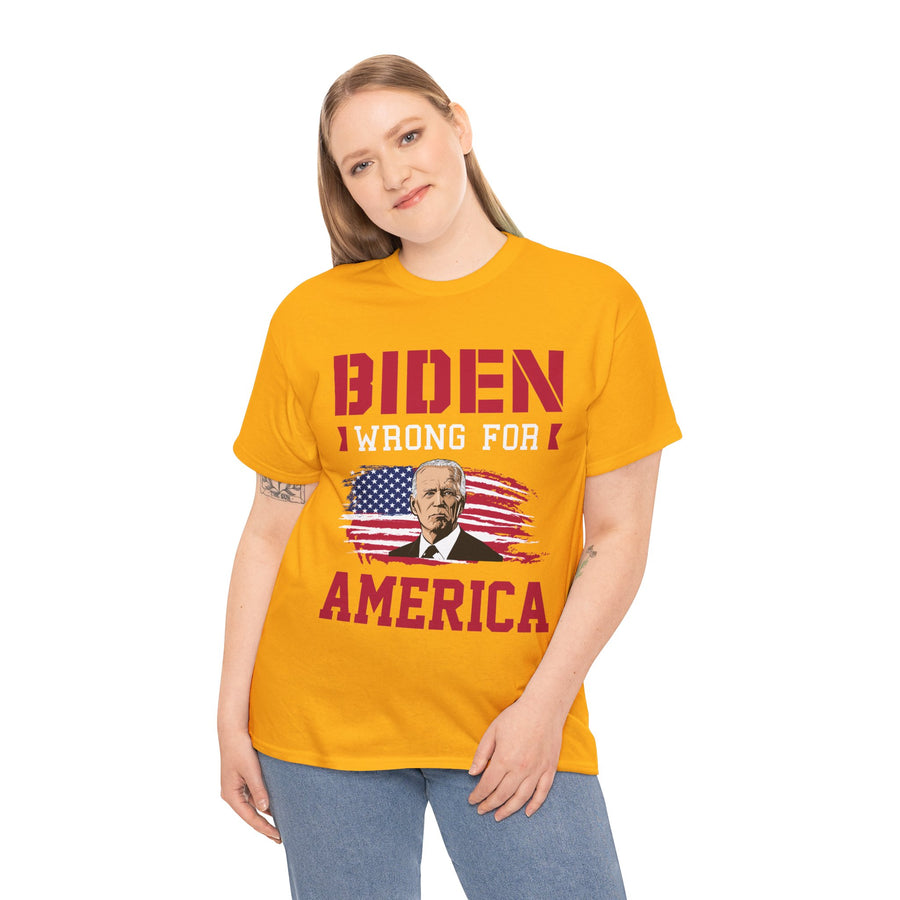 Biden Wrong for America Unisex Heavy Cotton Tee