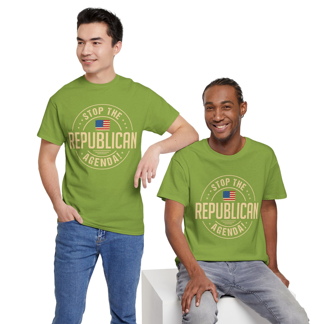 Stop The Republican Agenda! Unisex Heavy Cotton Tee