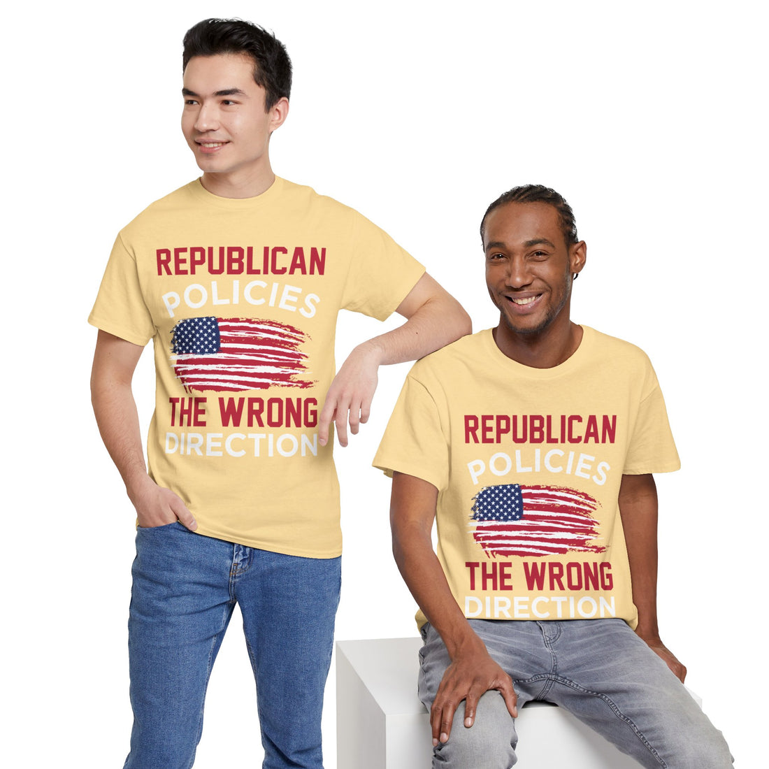 Republican Policies The Wrong Direction Unisex Heavy Cotton Tee