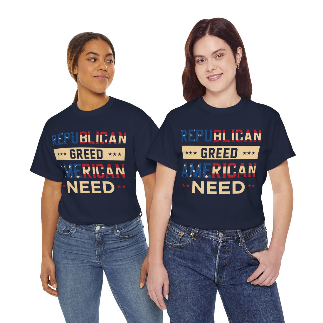 Republican Greed American Need Unisex Heavy Cotton Tee