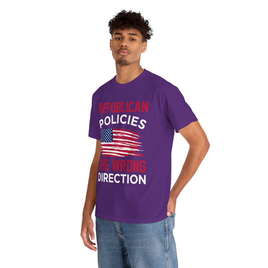 Republican Policies The Wrong Direction Unisex Heavy Cotton Tee