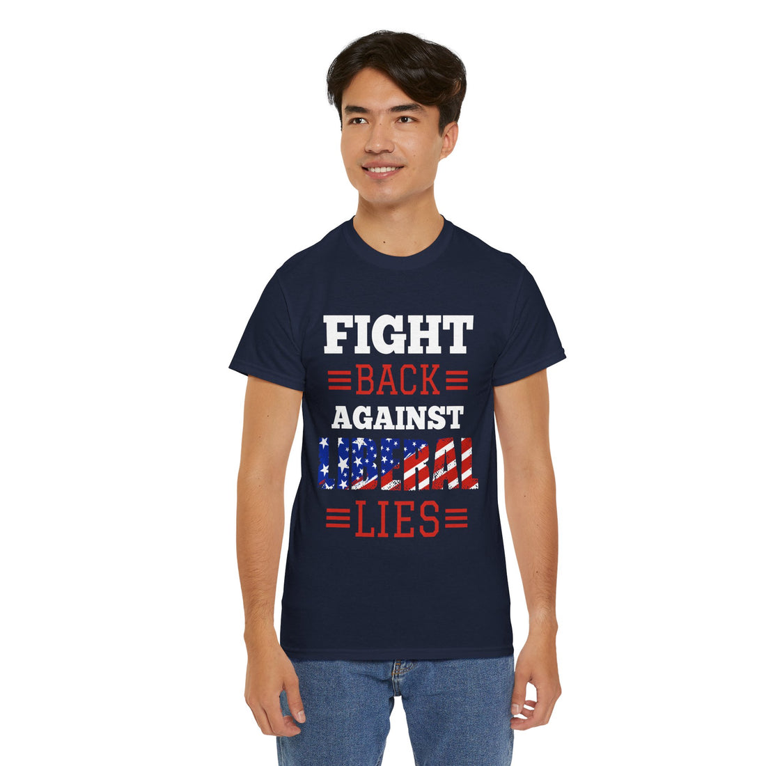 Fight Back Against Liberal Lies Unisex Heavy Cotton Tee