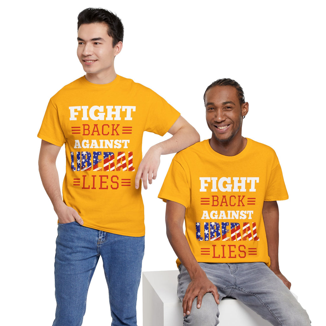 Fight Back Against Liberal Lies Unisex Heavy Cotton Tee