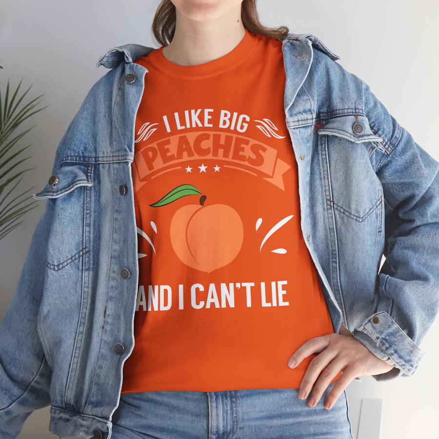 I Like Big Peaches I Can't Lie Unisex Heavy Cotton Tee