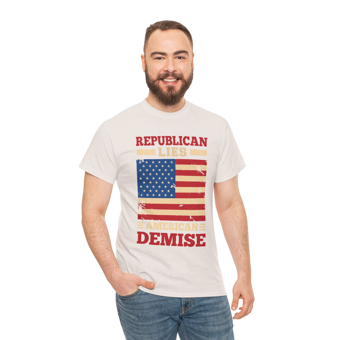 Republican Lies American Demise Unisex Heavy Cotton Tee