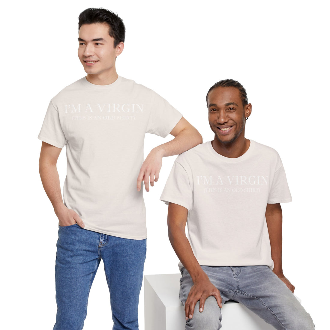 I'M Virgin This Is An Old Shirts Unisex Heavy Cotton Tee