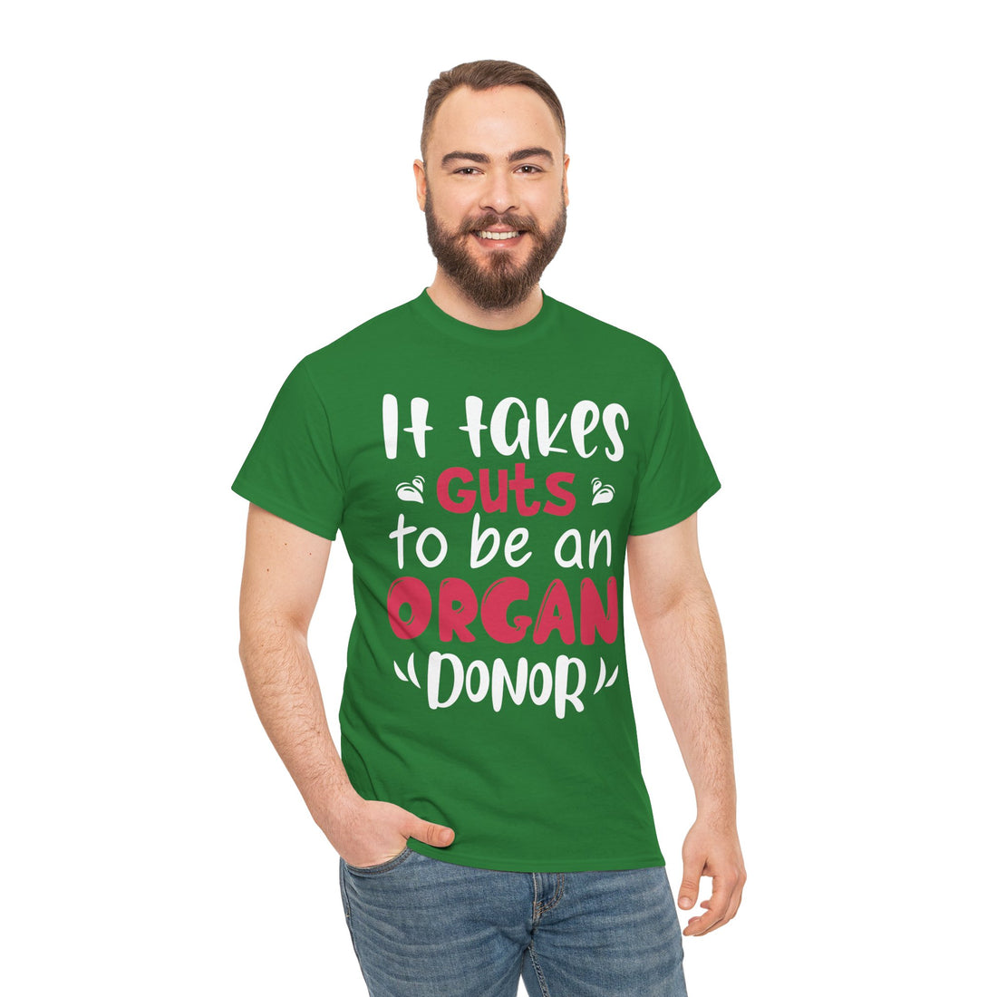 It Take Guts To Be An Organ Donor Unisex Heavy Cotton Tee