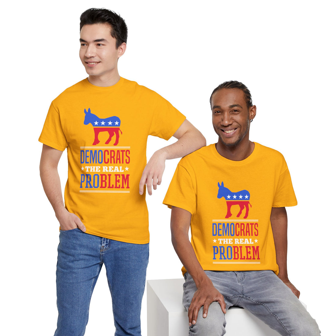 Democrats The Real Problem Unisex Heavy Cotton Tee