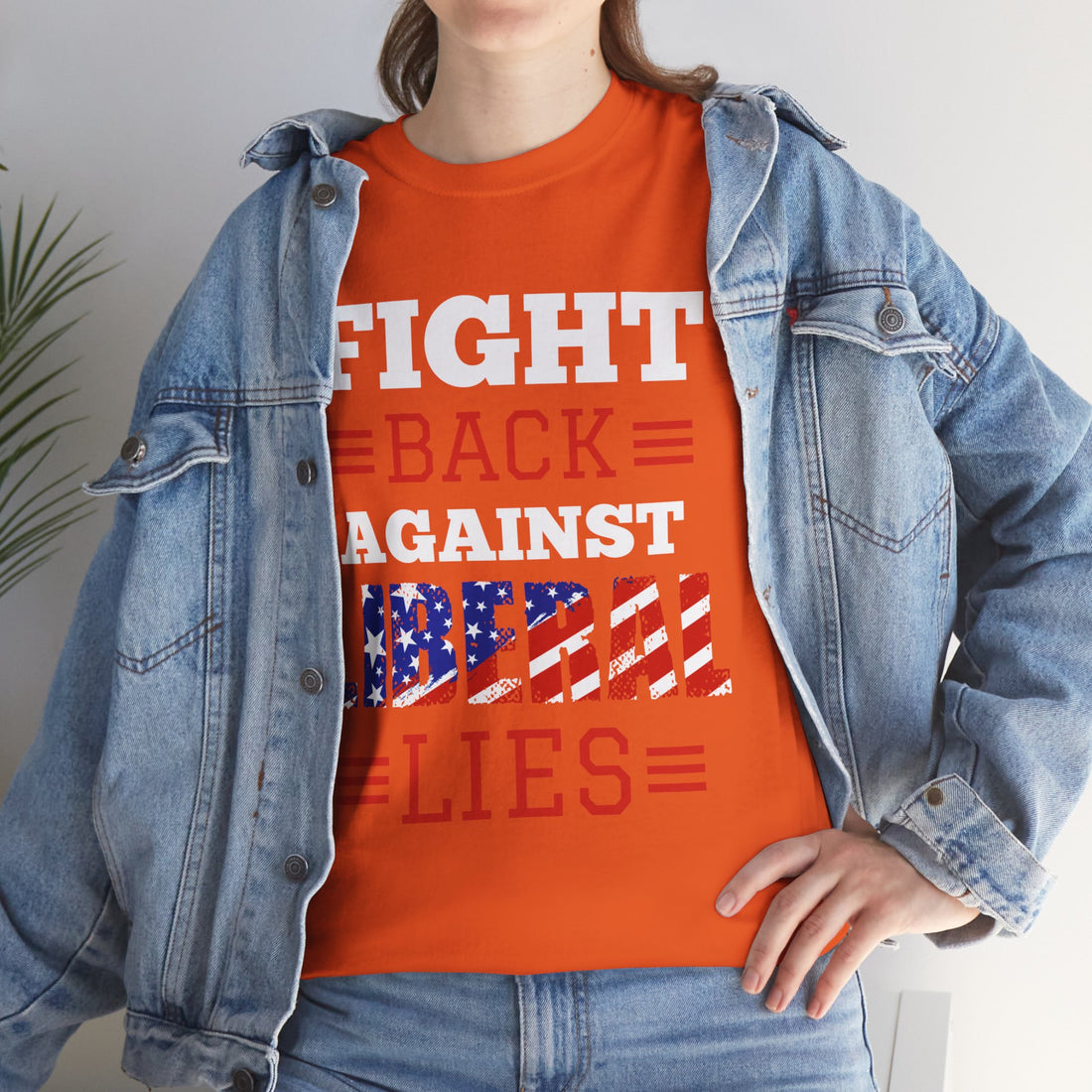 Fight Back Against Liberal Lies Unisex Heavy Cotton Tee